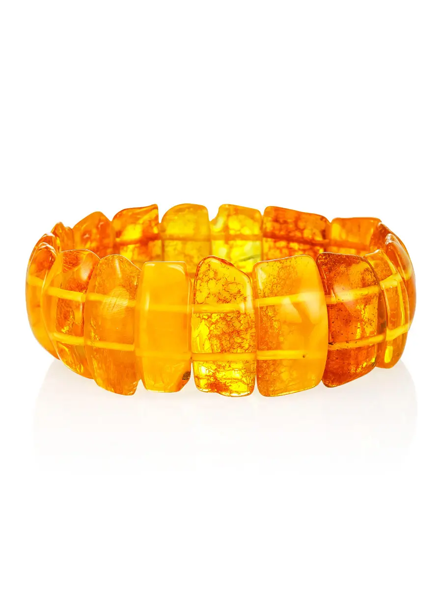 картинка Браслет из натурального цельного янтаря с природным сиянием в онлайн магазине