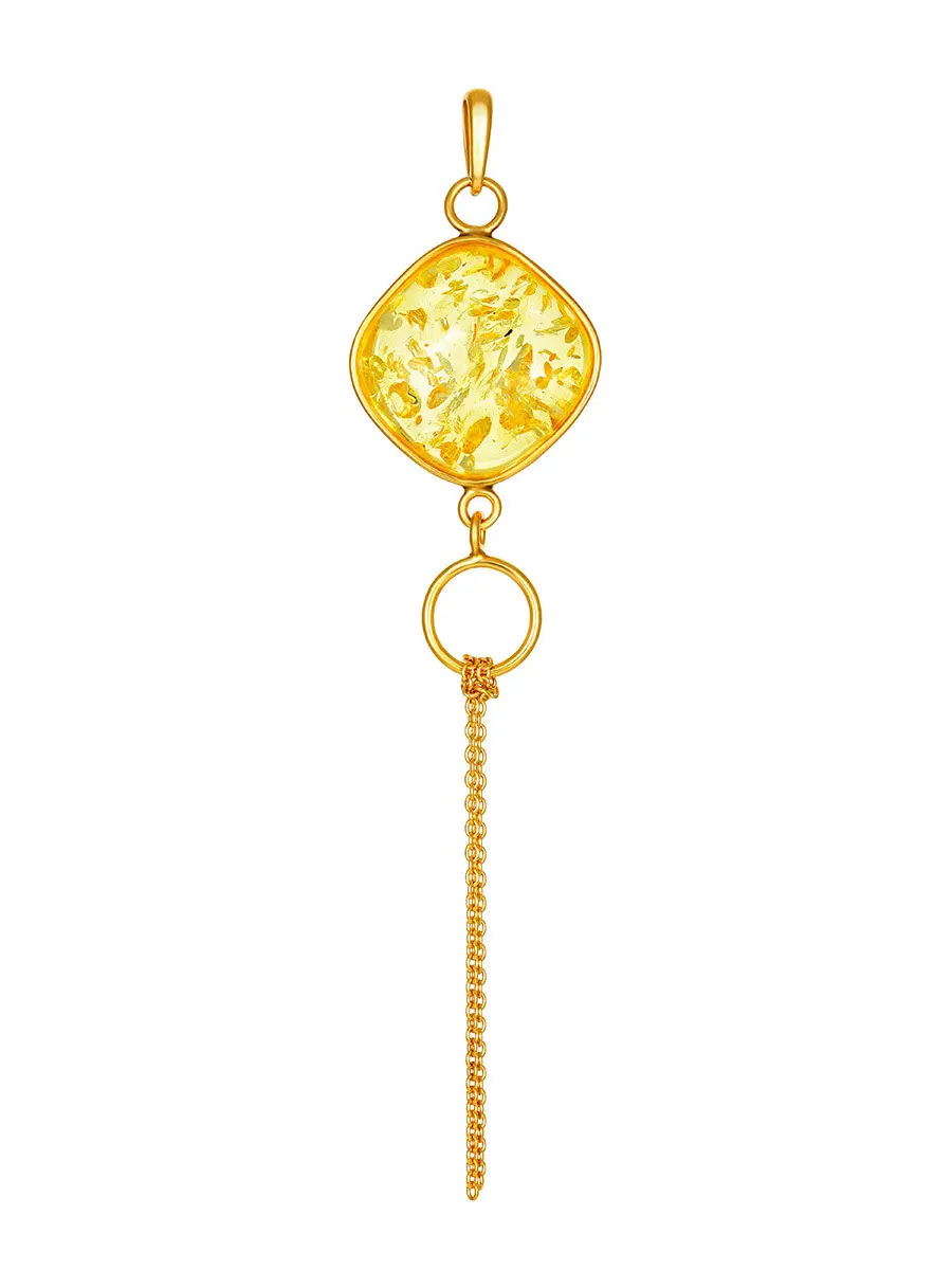 картинка Изысканная подвеска из ярко-лимонного янтаря «Амфитрита» в онлайн магазине