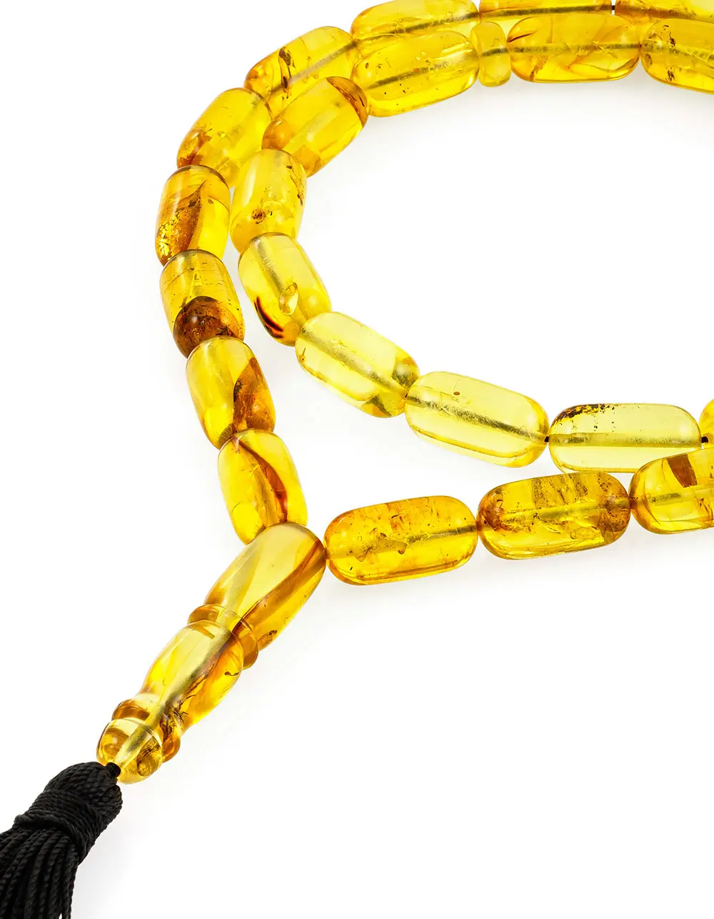 картинка Чётки-бочонки из натурального лимонного янтаря в онлайн магазине