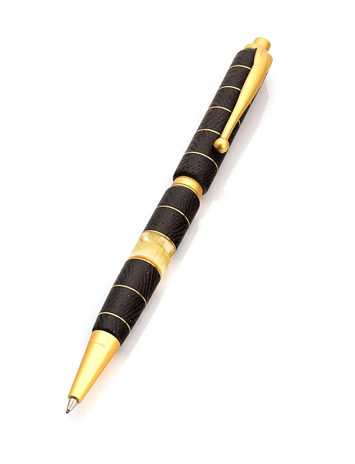 картинка Цанговый карандаш из древесины венге и натурального янтаря «Индонезия» в онлайн магазине