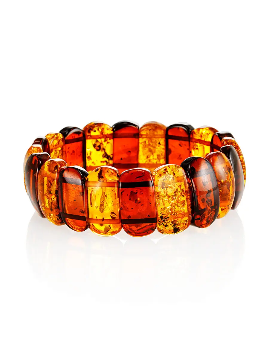 картинка Красивый браслет из натурального балтийского янтаря солнечных оттенков в онлайн магазине