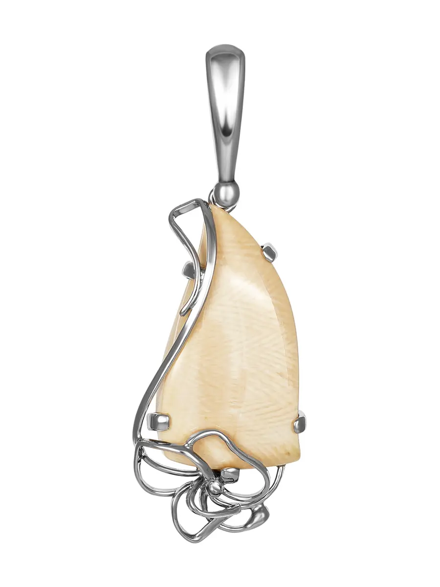 картинка Женственный кулон «Эра» из серебра и бивня мамонта в онлайн магазине