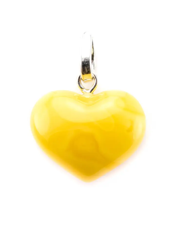 картинка Подвеска «янтарное сердце» медового цвета в онлайн магазине