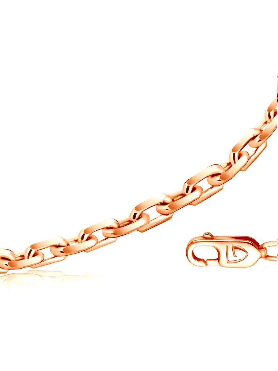 картинка Тонкая нежная цепь «Якорная» из позолоченного серебра в онлайн магазине