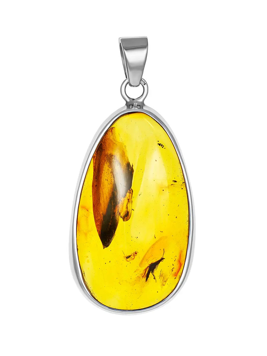 картинка Подвеска из лимонного янтаря с инклюзами в онлайн магазине