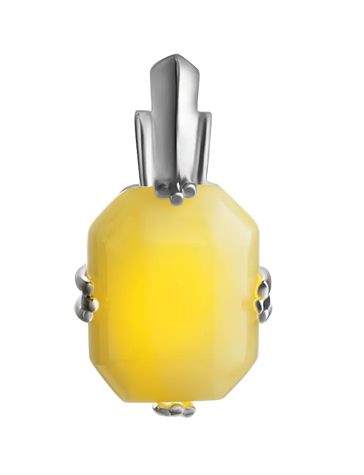 картинка Элегантный кулон с натуральным медовым янтарём «Марокко» в онлайн магазине