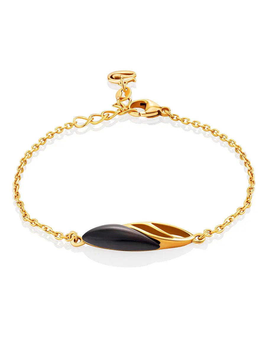 картинка Нежный браслет «Санрайз» из вишнёвого янтаря в онлайн магазине