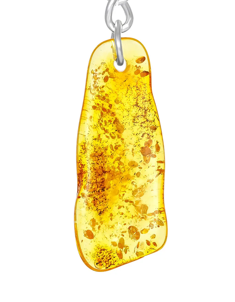 картинка Брелок с кусочком лимонного янтаря в онлайн магазине
