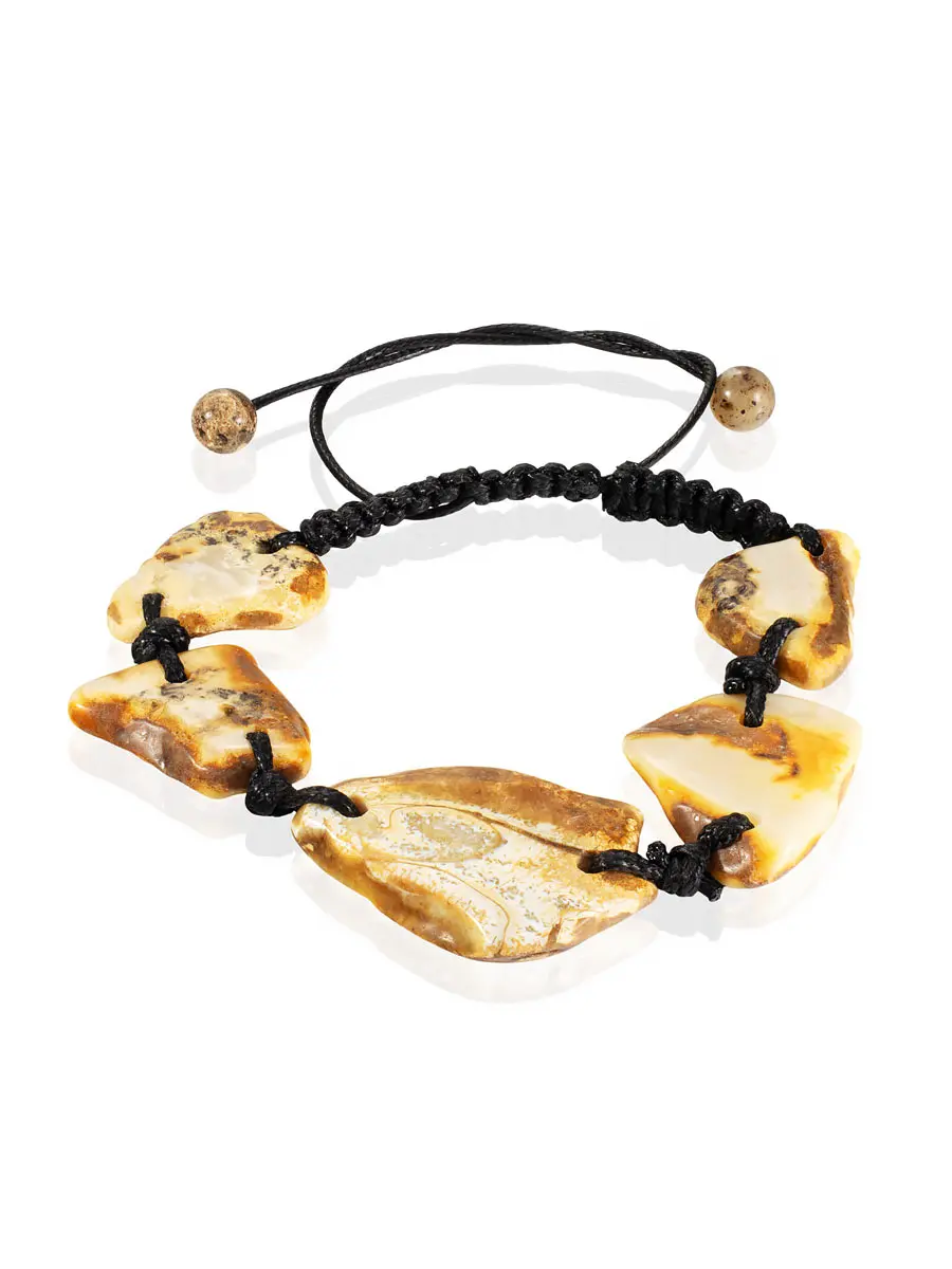 картинка Бохо-браслет «Тринидад» с янтарём, вдохновлённый природой  в онлайн магазине