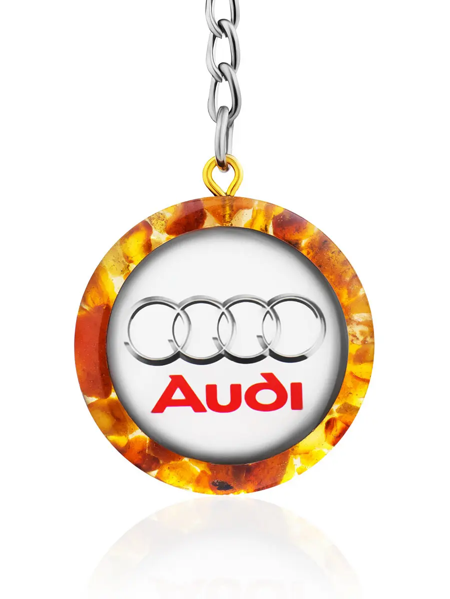 картинка Брелок для ключей с логотипом «Ауди» в янтарной мозаике в онлайн магазине