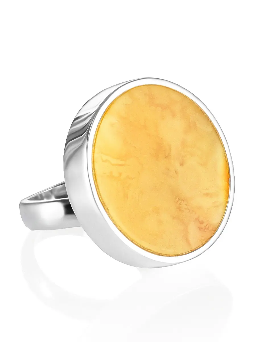 картинка Роскошное крупное кольцо Palazzo с тёмно-медовым янтарём в онлайн магазине