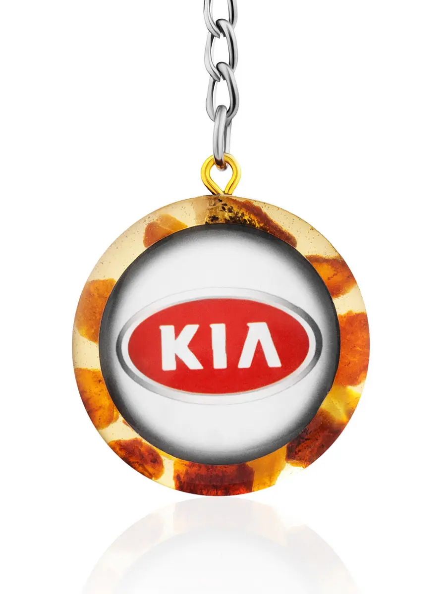 картинка Брелок с янтарной мозаикой с логотипом «Киа» в онлайн магазине