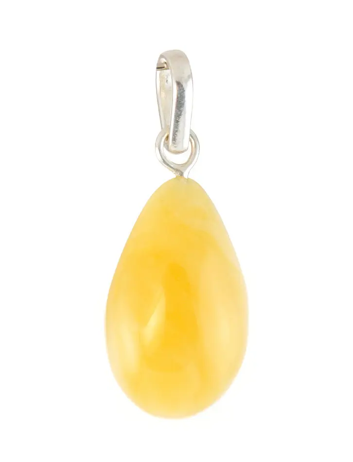 картинка Небольшой кулон в форме капельки светло-медового цвета в онлайн магазине