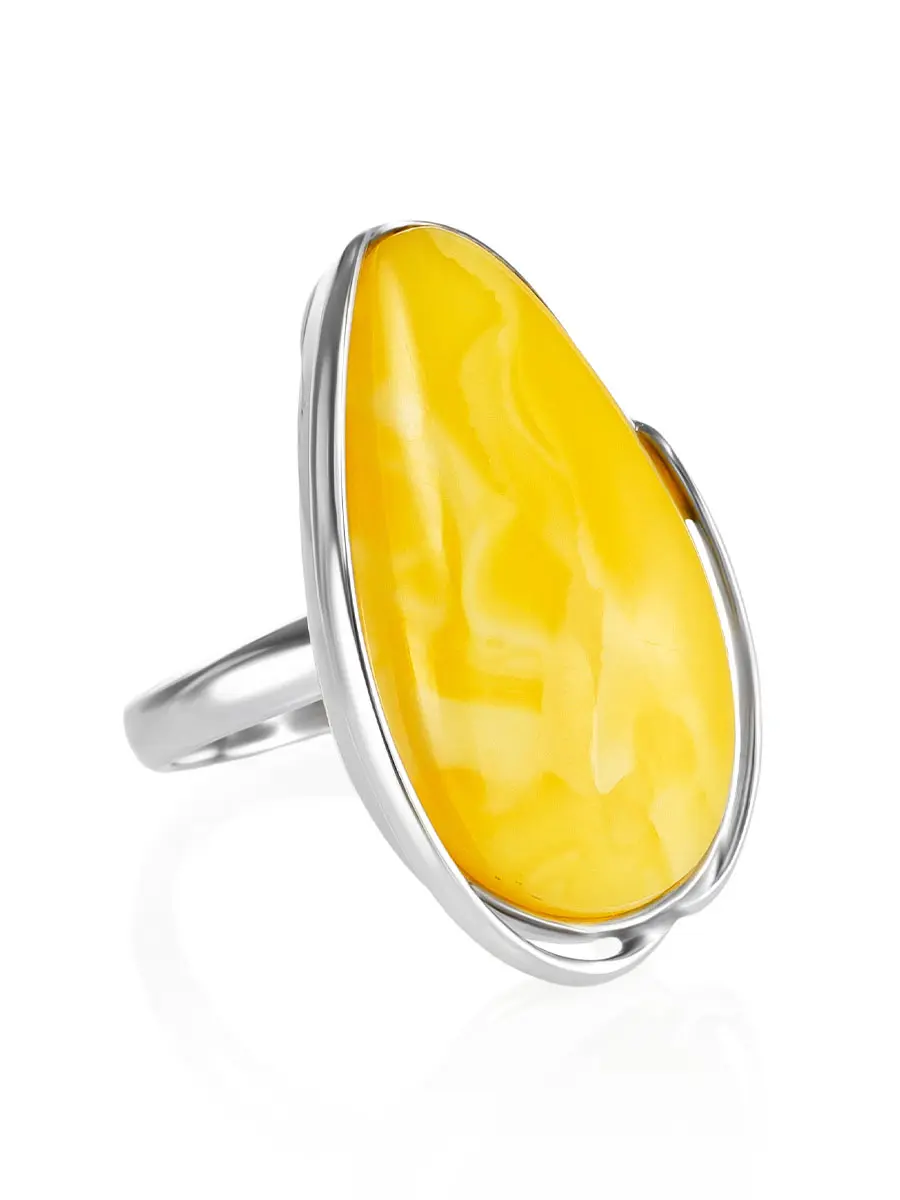 картинка Красивое кольцо «Лагуна» с балтийским янтарём в онлайн магазине