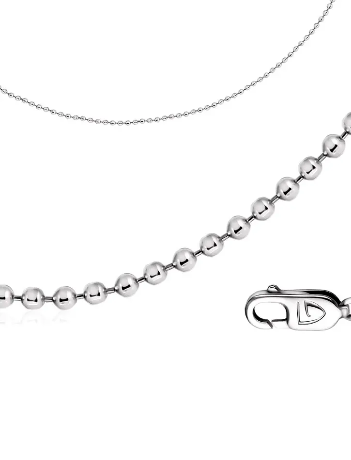 картинка Тонкая цепочка из серебра «Перлина» в онлайн магазине