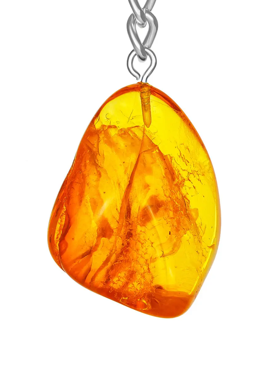 картинка Брелок с кусочком лимонного янтаря в онлайн магазине