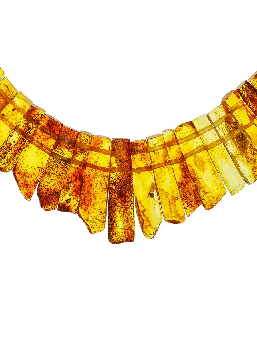 картинка Красивое колье с лечебным эффектом из натурального балтийского янтаря «Помпеи» в онлайн магазине