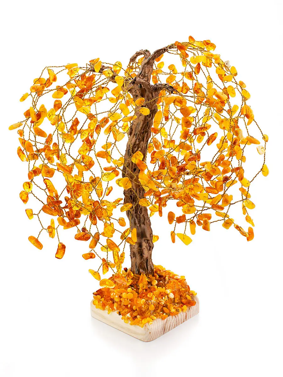 картинка Сувенирное дерево из натурального янтаря «Ива» в онлайн магазине