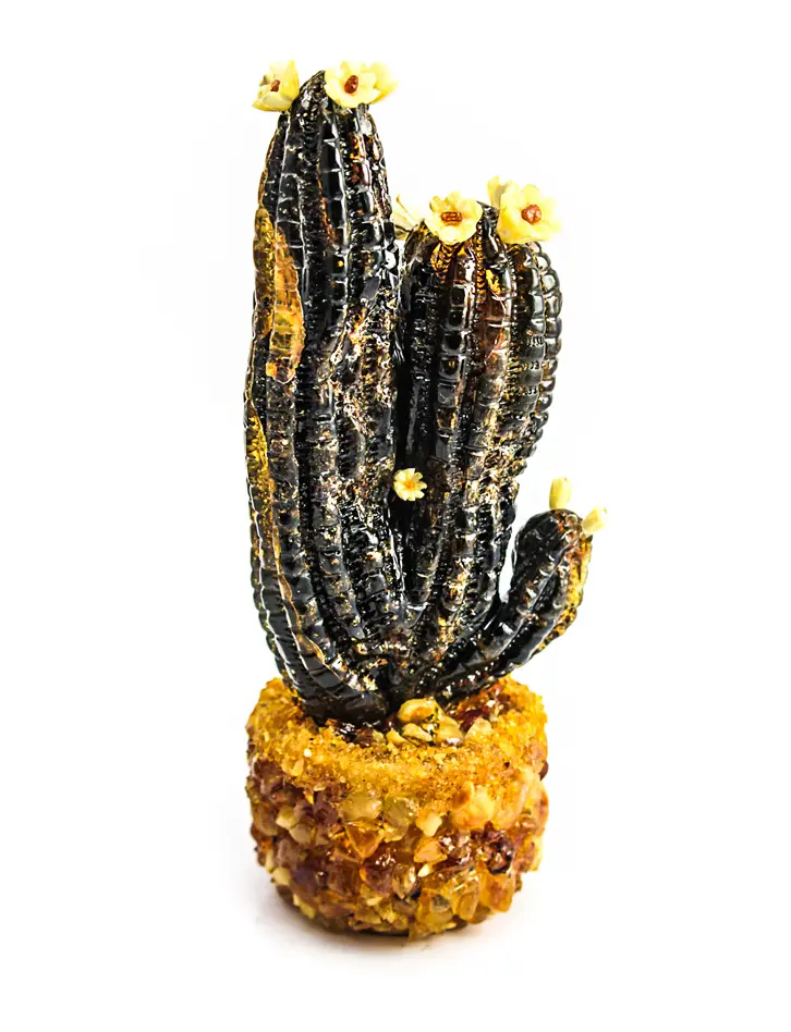 картинка Резьба из натурального янтаря «Кактус» в онлайн магазине
