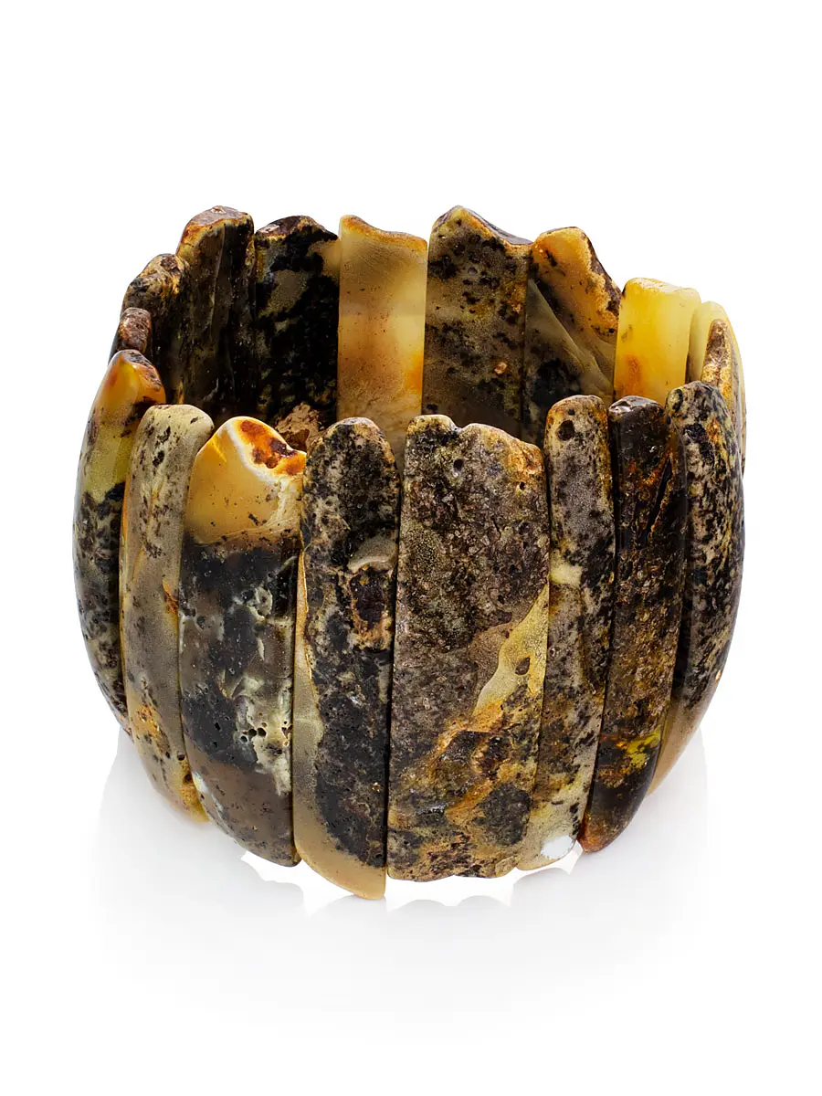 картинка Эффектный лечебный браслет «Помпеи» из натурального балтийского янтаря в онлайн магазине