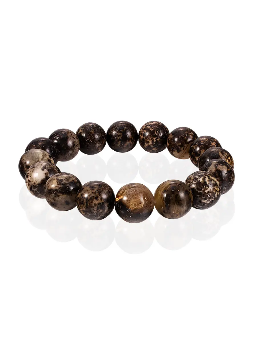 картинка Браслет «Метеорит» из пейзажного янтаря в онлайн магазине