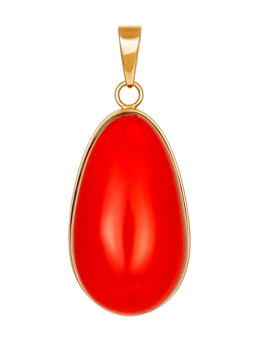 картинка Эффектная подвеска из ярко-красного янтаря в онлайн магазине