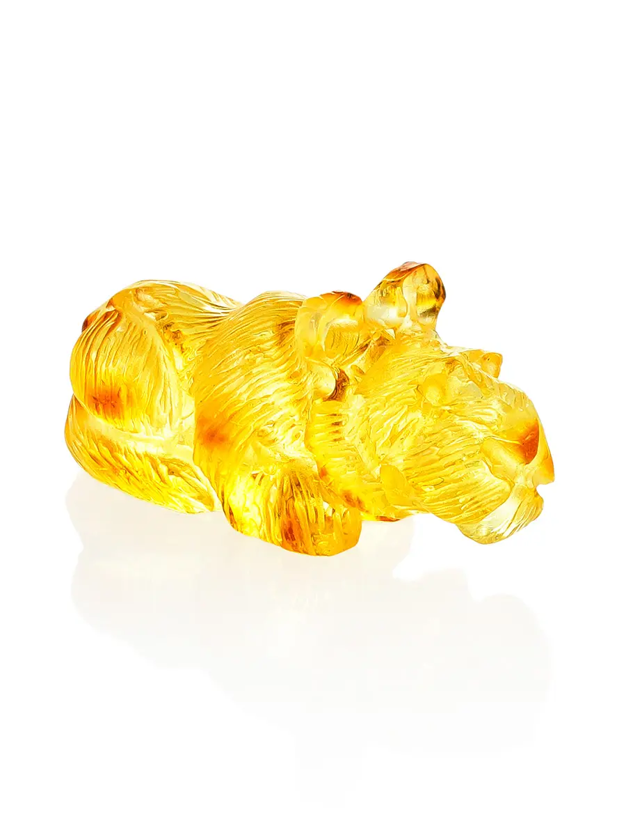 картинка Сувенир из натурального лимонного янтаря «Тигр» в онлайн магазине