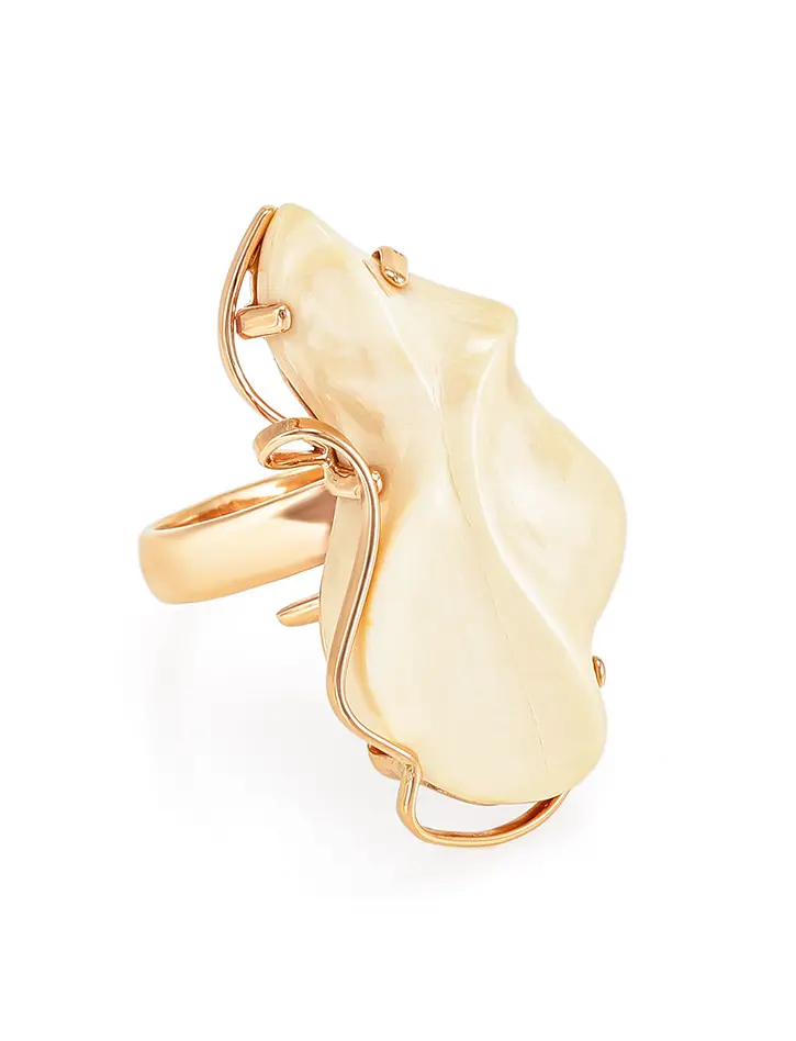картинка Золотое кольцо с бивнем мамонта «Эра» в онлайн магазине