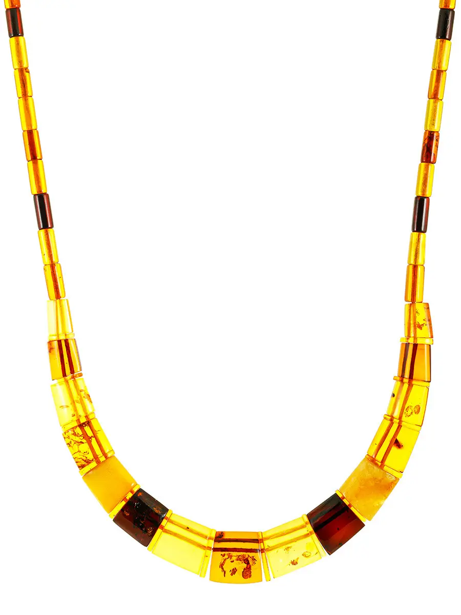 картинка Стильное оригинальное колье из натурального янтаря «Египет» в онлайн магазине