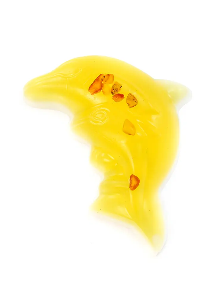 картинка Натуральное органическое янтарное мыло фигурное «Дельфин» в онлайн магазине