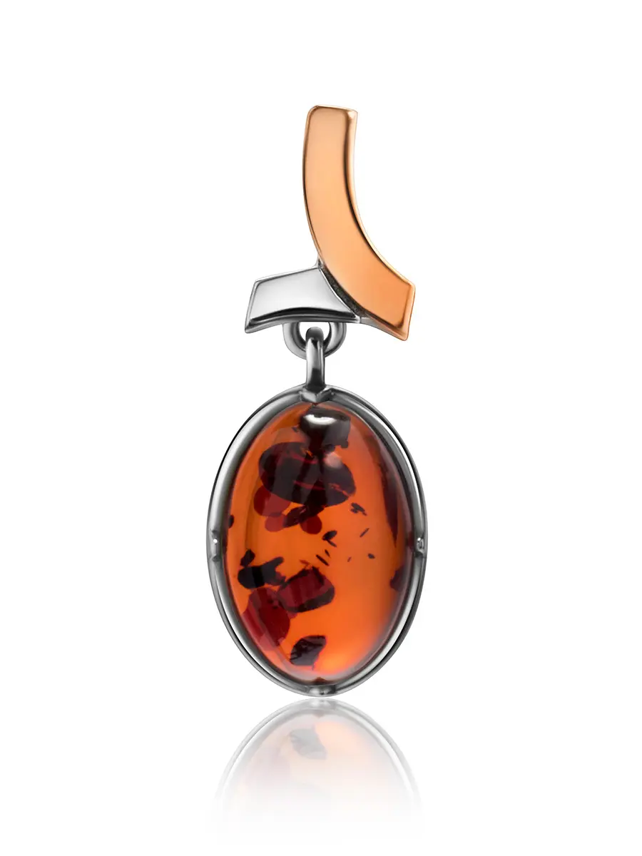 картинка Подвеска из янтаря вишнёвого цвета «Люмьер» в онлайн магазине