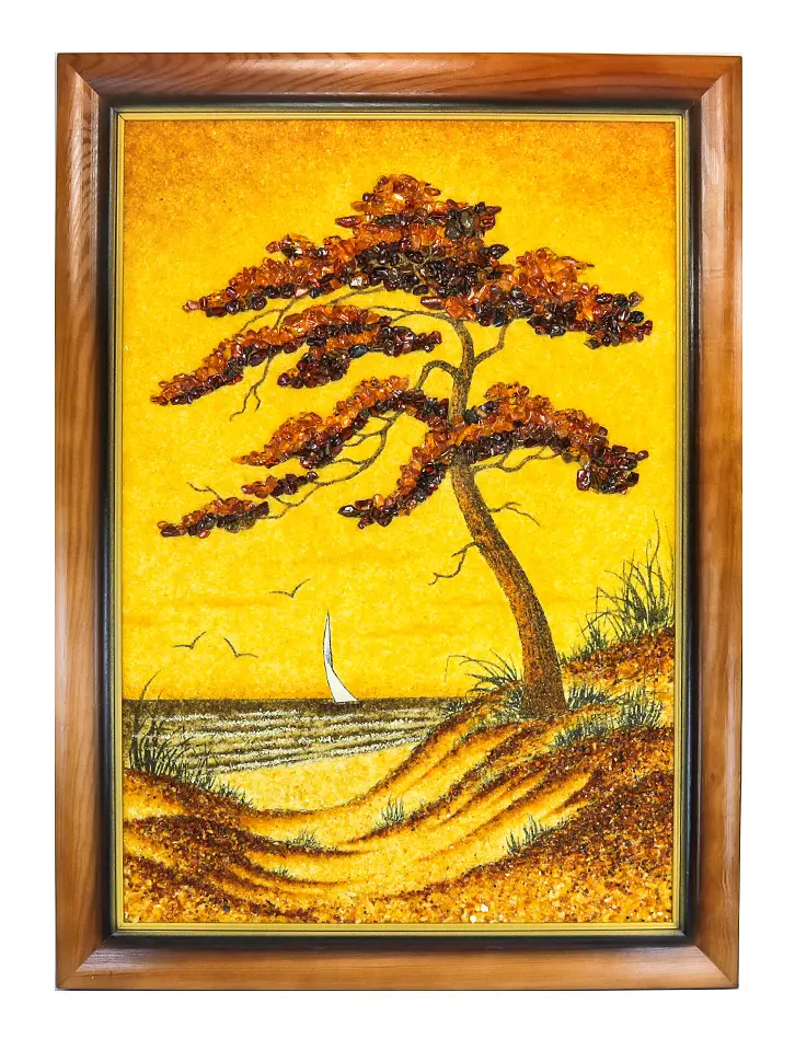 картинка Картина, выложенная натуральным янтарем «Дюна» в онлайн магазине