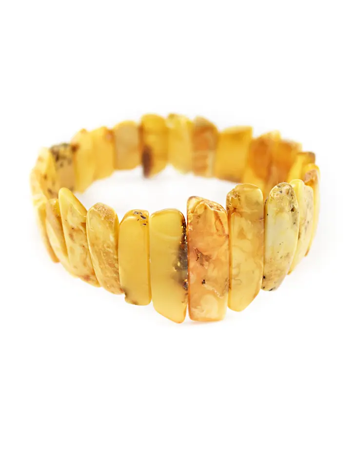 картинка Матовый браслет из натурального янтаря с эффектом старения в онлайн магазине