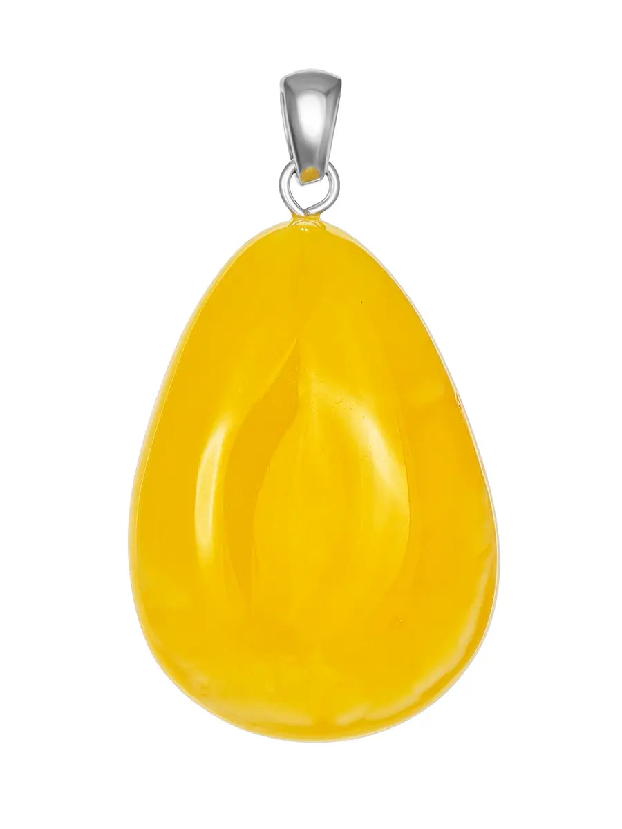 картинка Подвеска-капля из янтаря медового цвета в онлайн магазине