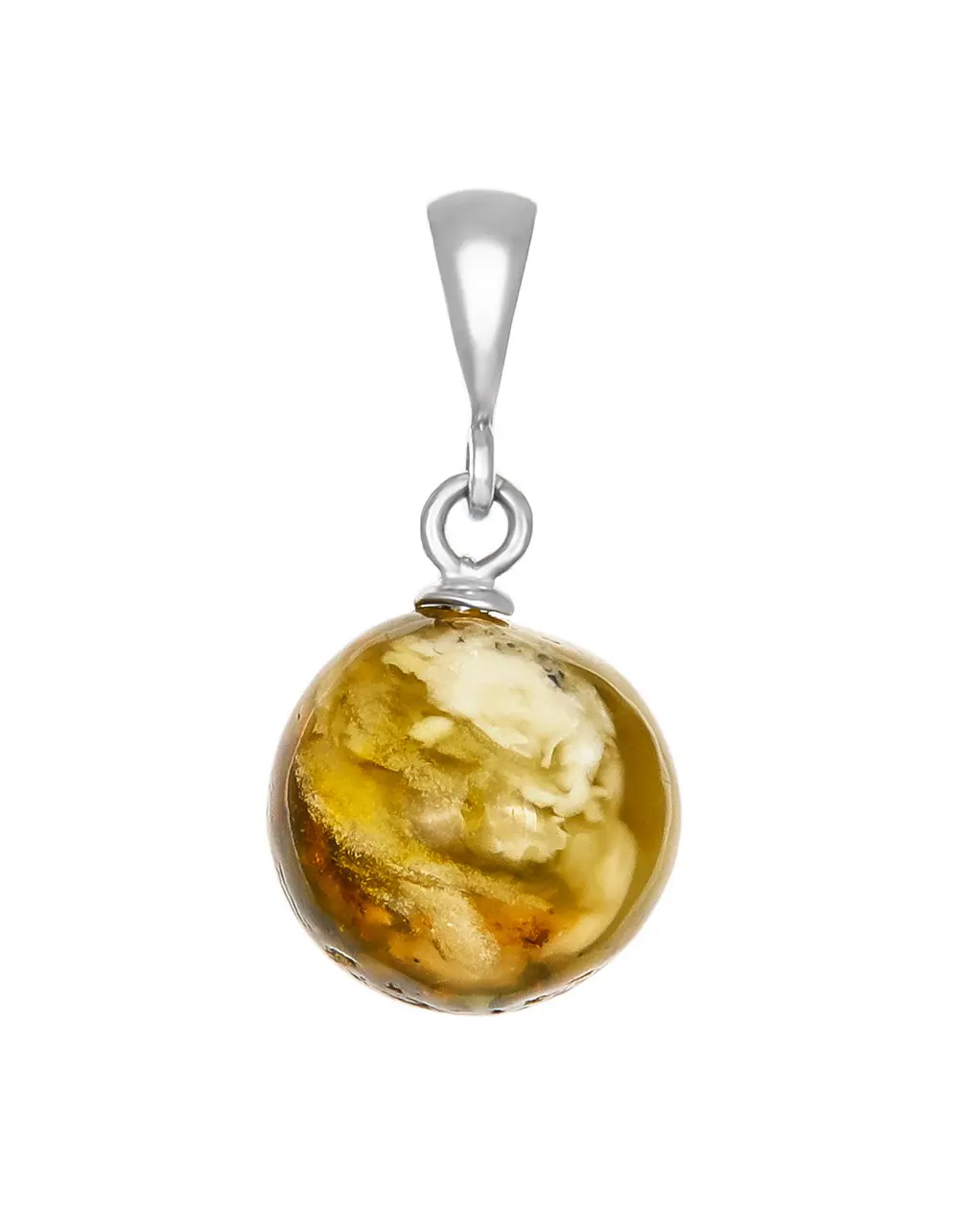 картинка Подвеска-шарм из натурального балтийского текстурного янтаря в онлайн магазине
