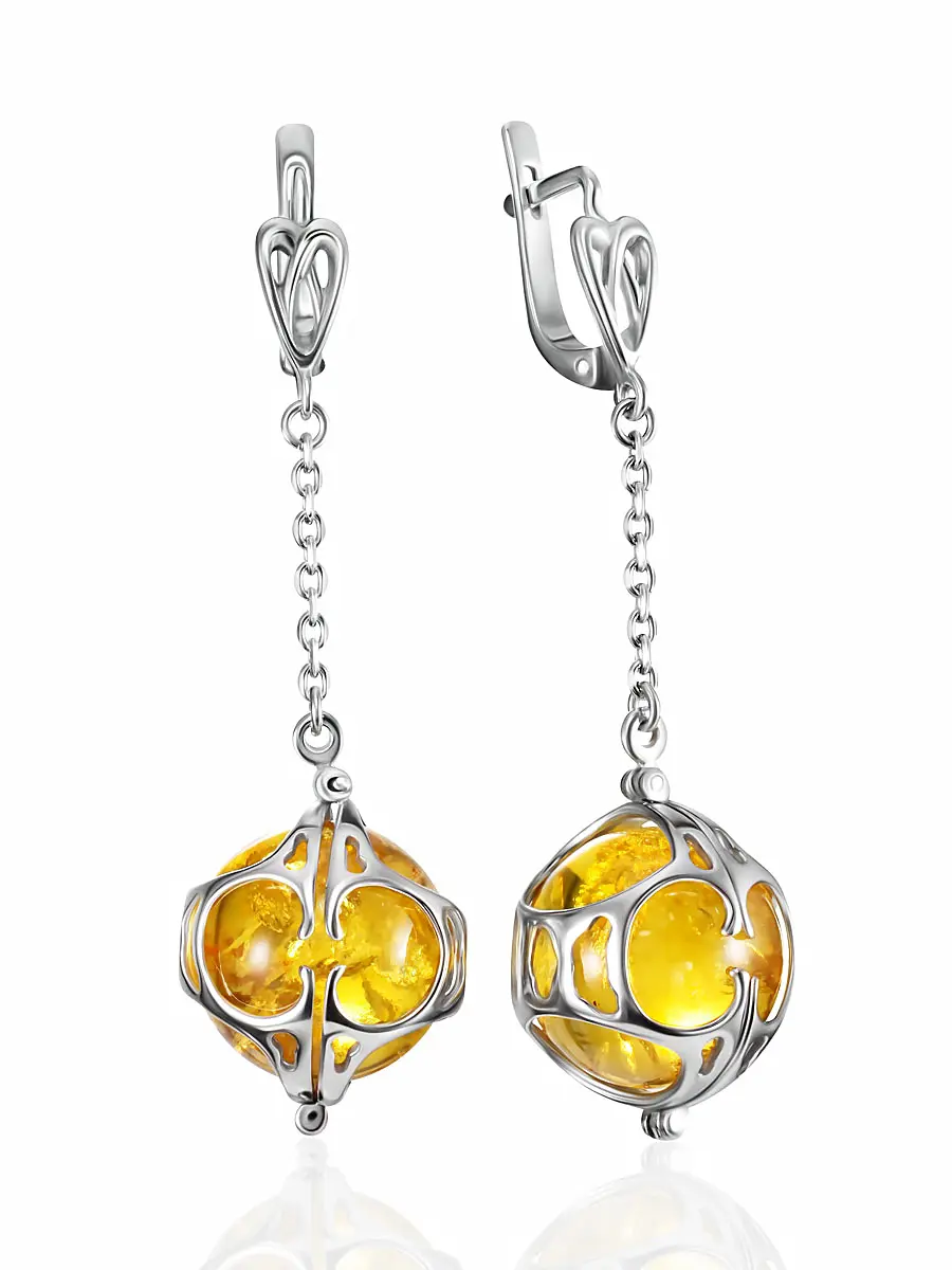 картинка «Орнаментальные» серьги-сферы «Сен Жермен» в онлайн магазине