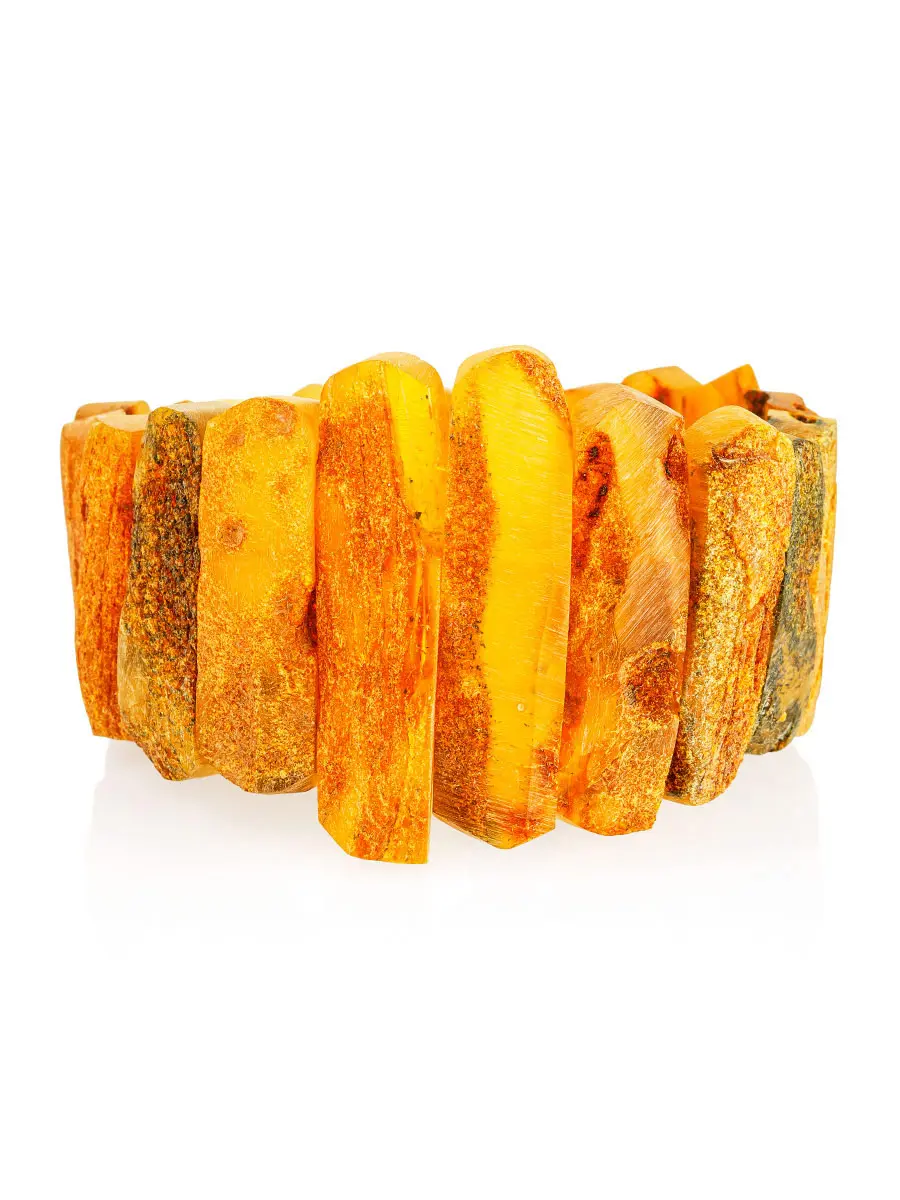 картинка Стильный браслет с лечебным эффектом «Помпеи» из натурального балтийского янтаря в онлайн магазине