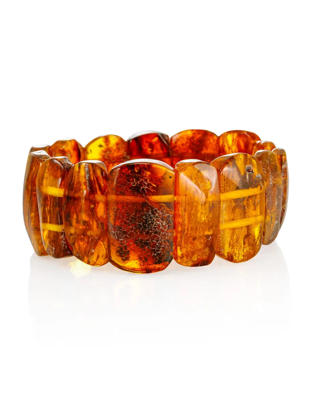 картинка Браслет из натурального балтийского янтаря «Помпеи» в онлайн магазине