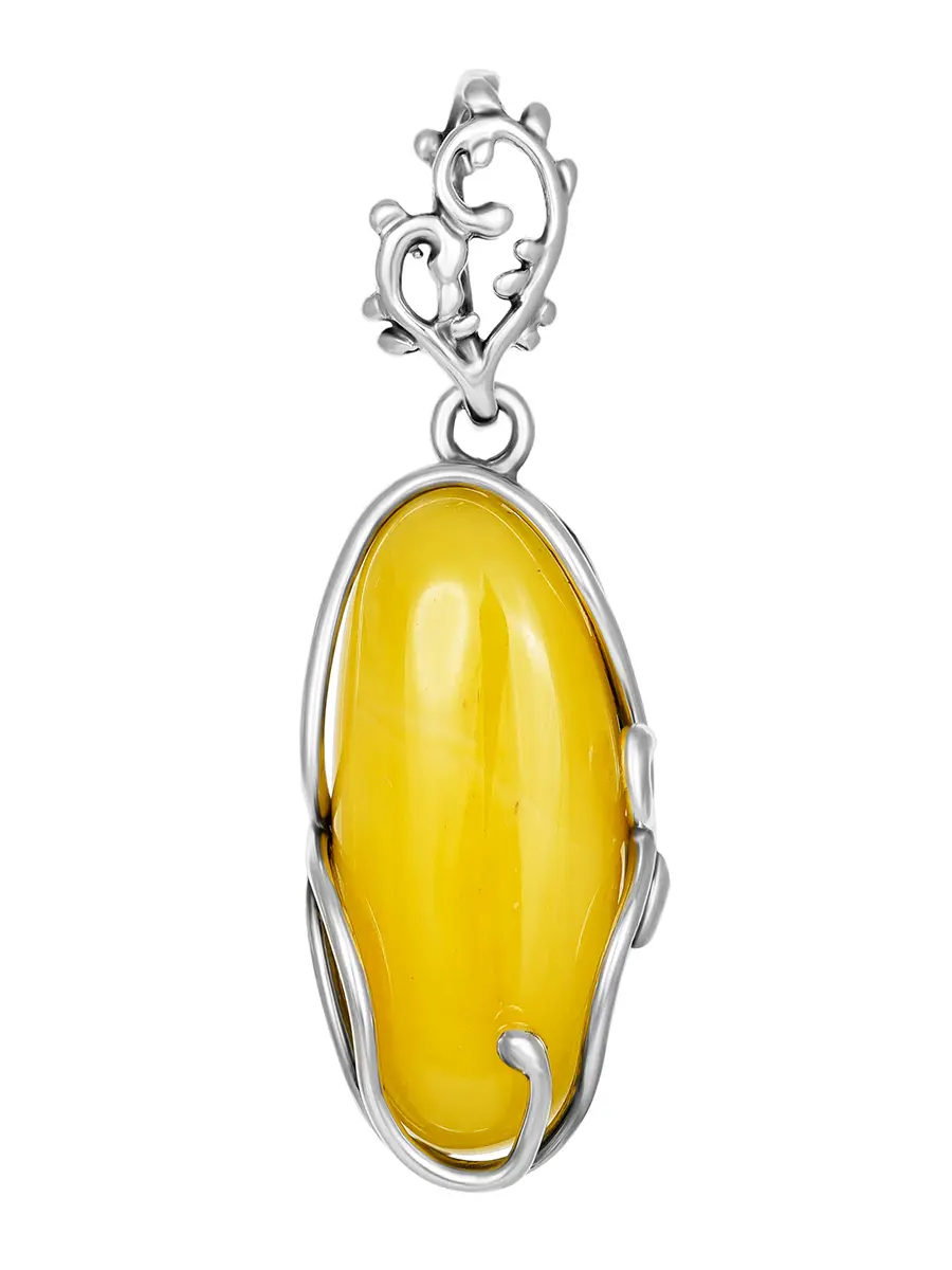 картинка Удлинённая подвеска из натурального медового янтаря «Версаль» в онлайн магазине