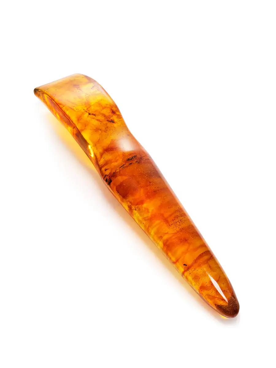 картинка Палочка из натурального золотистого янтаря для массажа лица и век в онлайн магазине