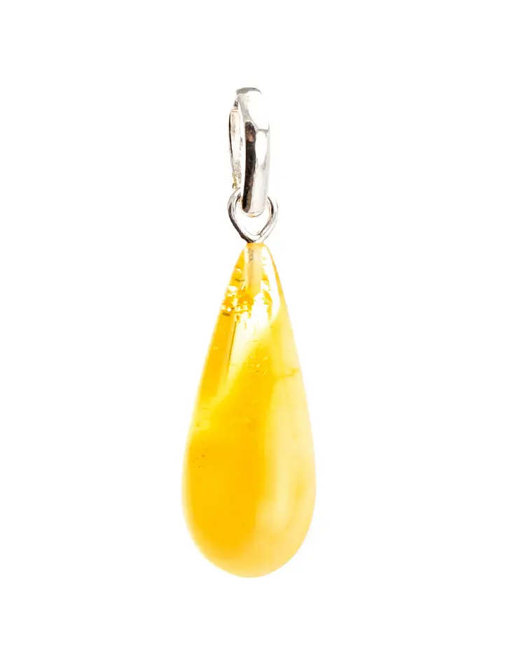 картинка Кулон «Капля лимонная» из натурального балтийского янтаря в онлайн магазине