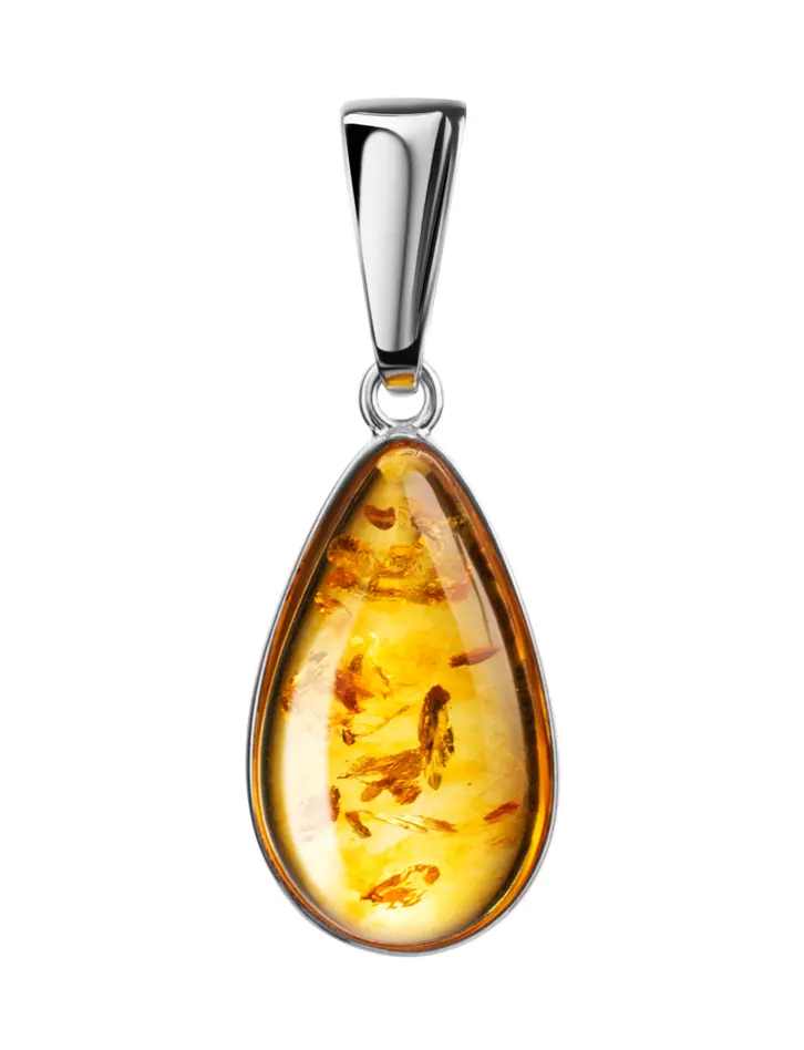 картинка Подвеска из натурального золотистого янтаря «Импульс» в онлайн магазине