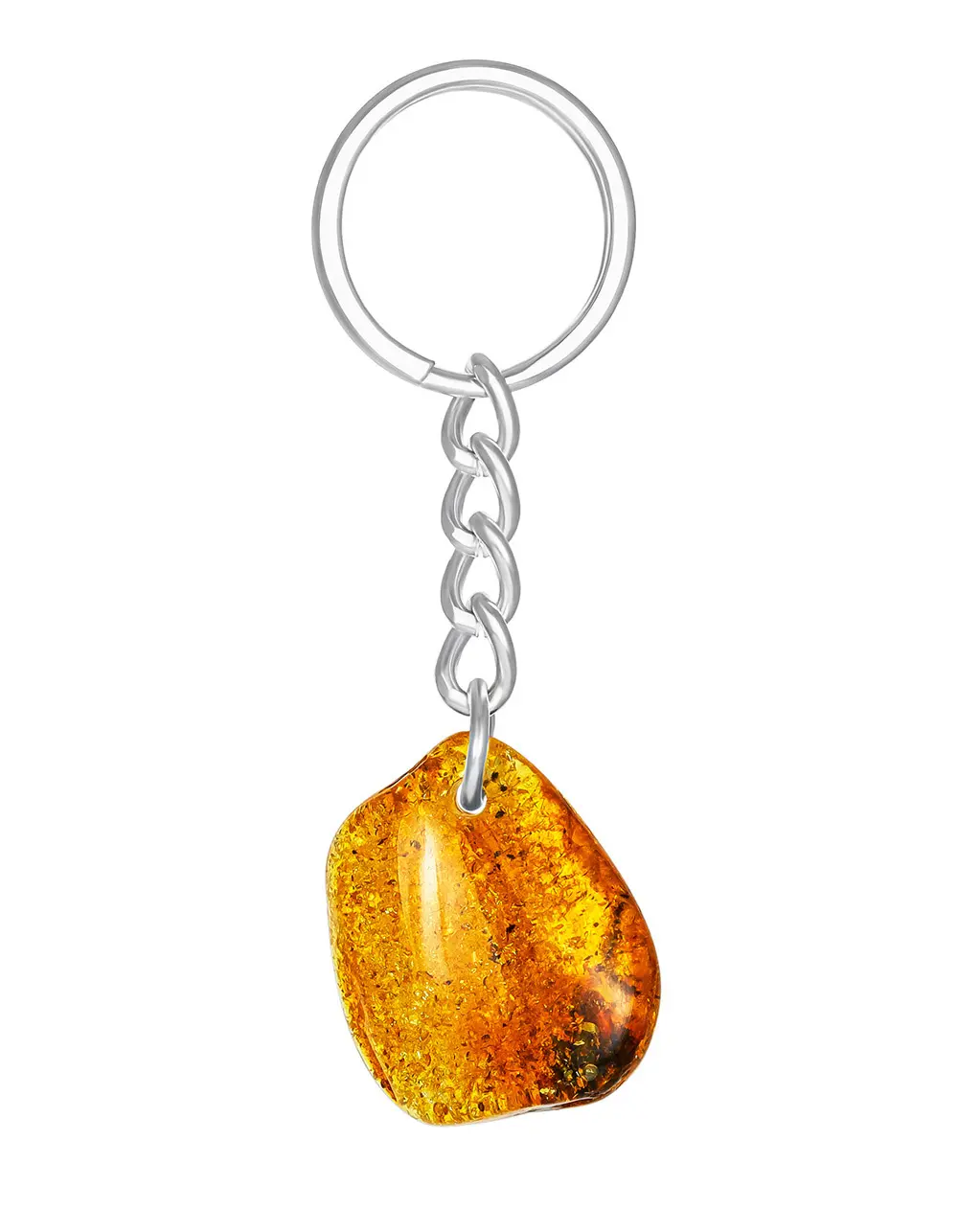 картинка Брелок с кусочком янтаря природной формы в онлайн магазине