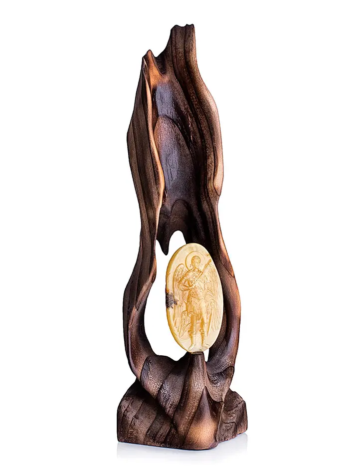 картинка Уникальная икона «Архангел Михаил» на подставке из дерева в онлайн магазине