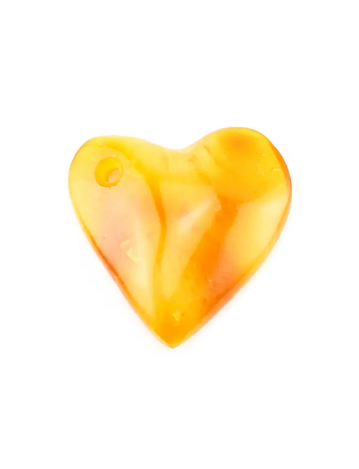 картинка Подвеска из цельного натурального янтаря «Медовое сердце» старёное в онлайн магазине
