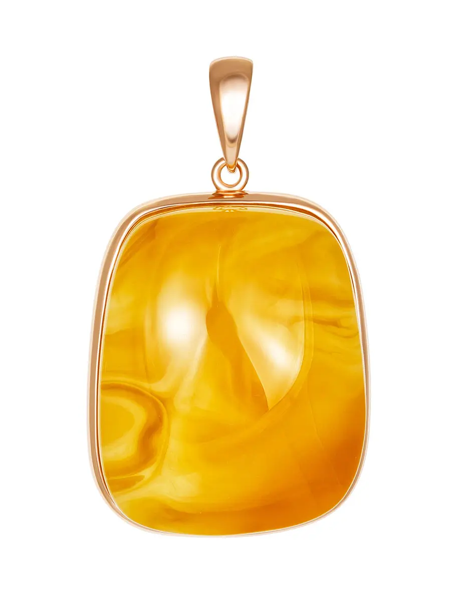 картинка Роскошная крупная подвеска из медового янтаря в онлайн магазине