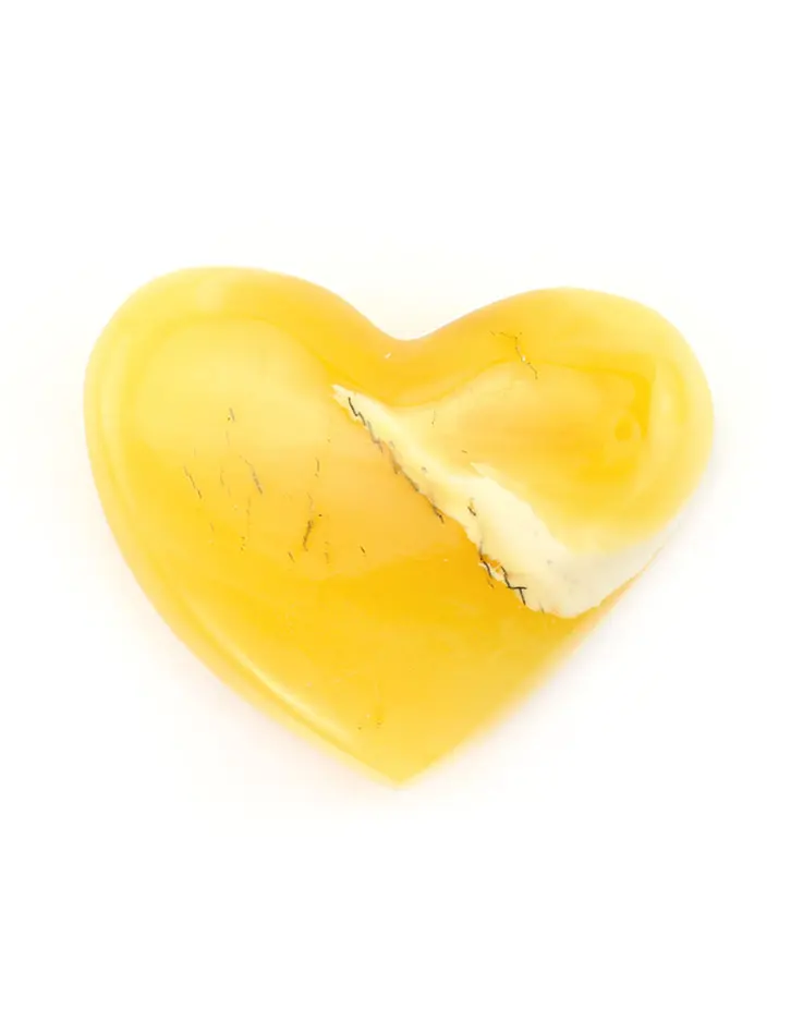 картинка Сувенир-сердечко из натурального медового янтаря в онлайн магазине