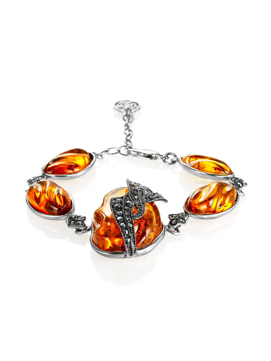 картинка Нарядный браслет, украшенный цельным янтарём и марказитами Colorado в онлайн магазине