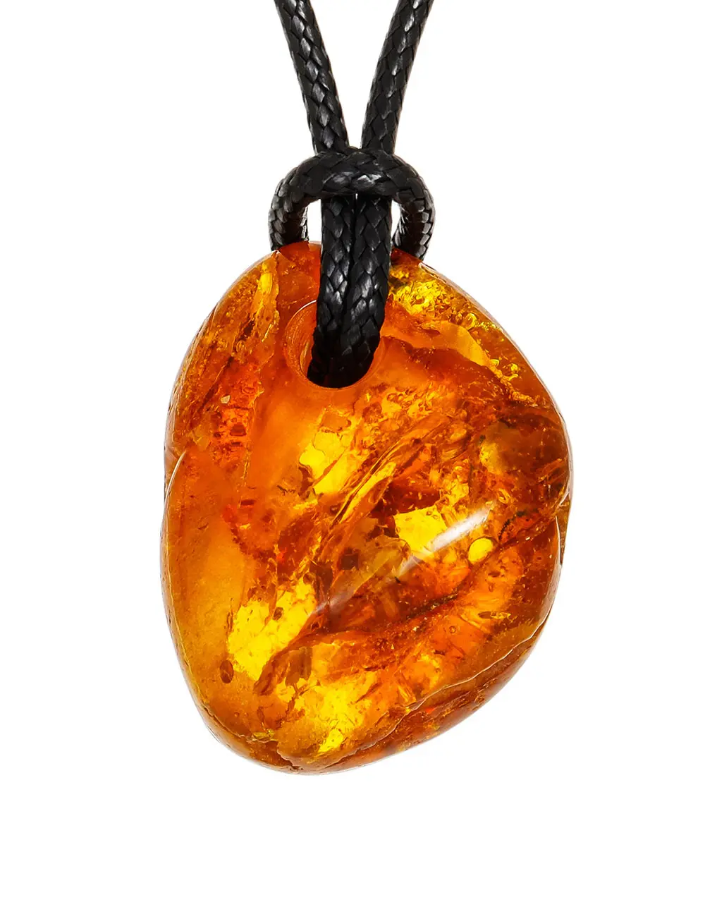 картинка Кулон из цельного натурального янтаря природной формы в онлайн магазине