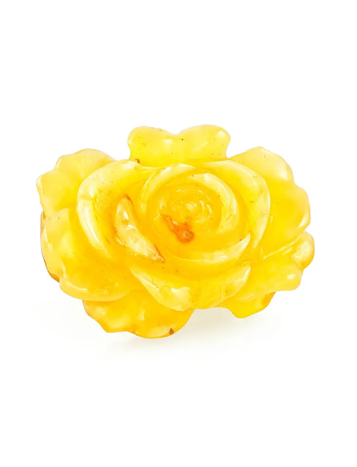 картинка Сувенир-резьба из натурального янтаря «Роза медовая» в онлайн магазине